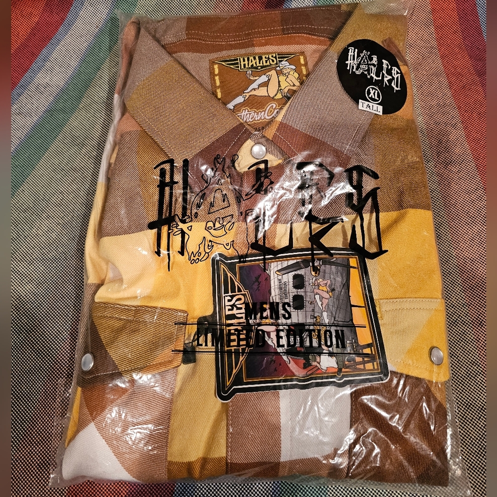 Hales Speed Shop Southern Comfort flannel XLT XL Tall new in bag